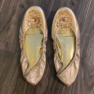 Loeffler Randall Rose Gold Ballet Flats